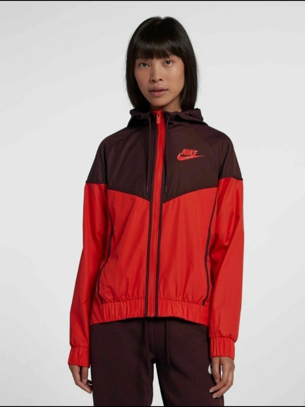 NIKE Windrunner Jacket Red & Burgundy